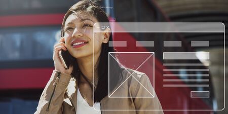 Woman Website Layout Blank Banner