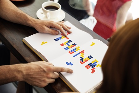 8 bit words illustration of plan strategy vision