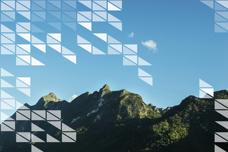 Triangle Geometric Graphic Pattern Template