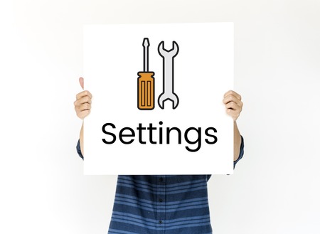 Device Settings Maintenance Service Word Graphic