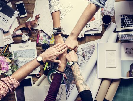 Business Colleagues Together Teamwork Working Office