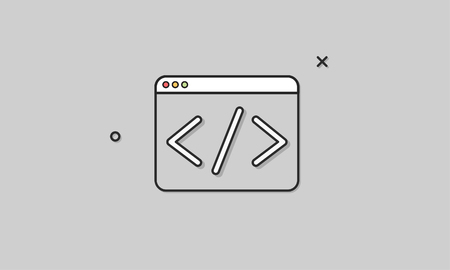 Coding Programming Icon Vector Concept