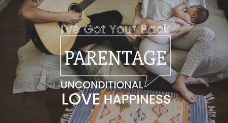 Family parentage home love together word