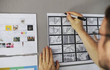 Startup Business People Looking on Strategy Board Information Thoughtful