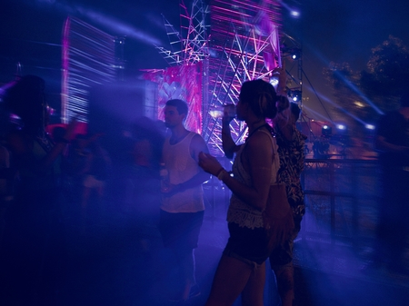 People Enjoying Live Music Concert Festival