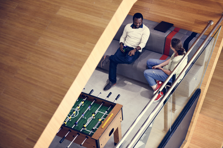 People Talking Together During Office Break Time