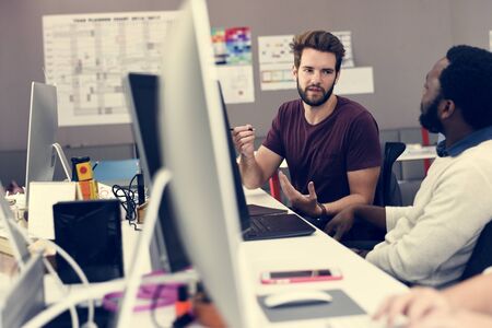 Startup Business People Working Discussing Together in Office