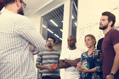 Business people creative talking discussion ideas