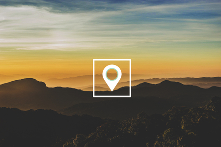 Photo for Map Pin Location Direction Position Graphic - Royalty Free Image