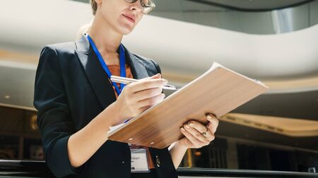 Businesswoman Vision Strategy the Way Forward Concept