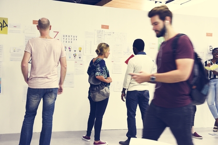 Startup Business People and Strategy Board Presentation Workshop