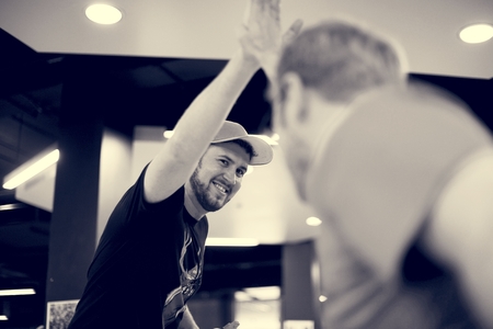 Startup Business People Teamwork Cooperation High Five Hands