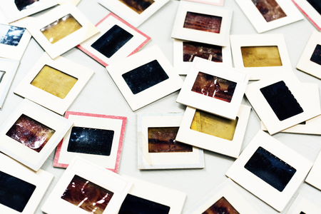 Retro 35mm analog film slide artistic