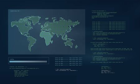 Web design and programming interface vector