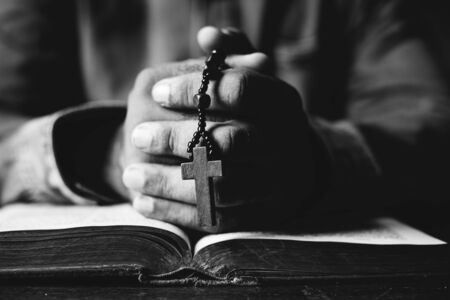 Hands prayer faith in christianity religion