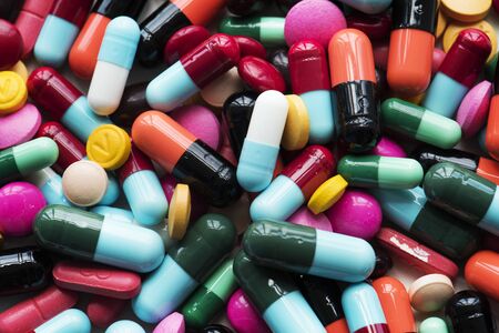 Closeup of medicine capsule pharmaceutical