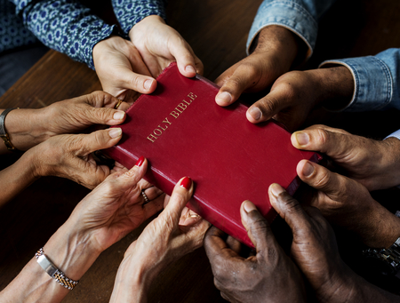 Group of christianity people praying hope together