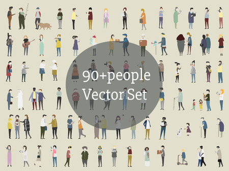 Set of illustrated people
