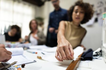 Woman working on projects