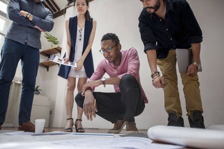 Diverse business people working