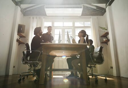 Business people working together