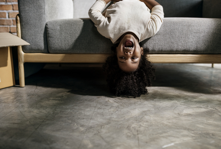 African kid having a great time