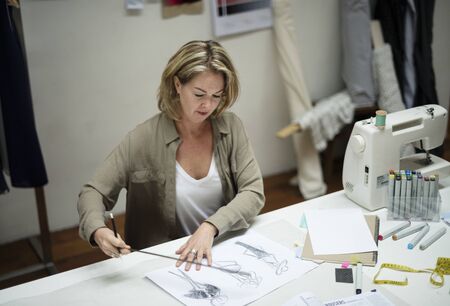 Woman working on a project
