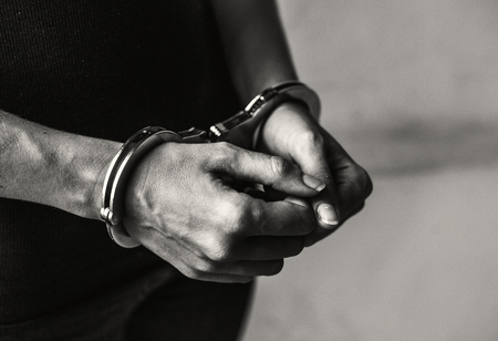 Criminal in handcuffs