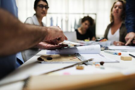 Woman working on projects