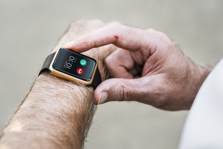 Closeup of smartwatch