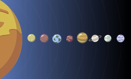 Illustration of solar system