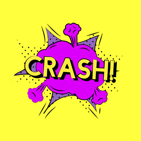 Crash comic speech concept