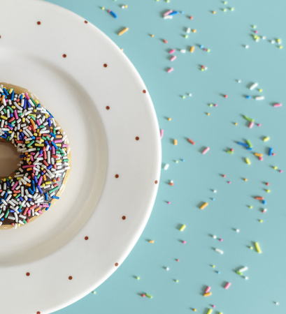 Aerial view of donut