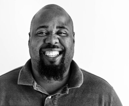 Portrait of black man isolated