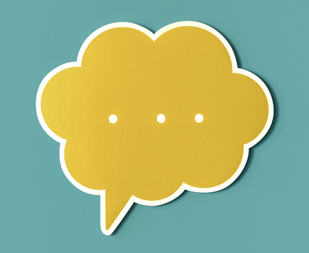 Conversation speech bubble cut out icon