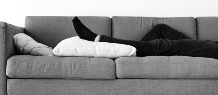 Man sleeping on the sofa