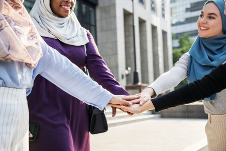 Muslim women with unity concept