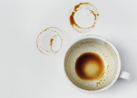 Aerial view of hot coffee
