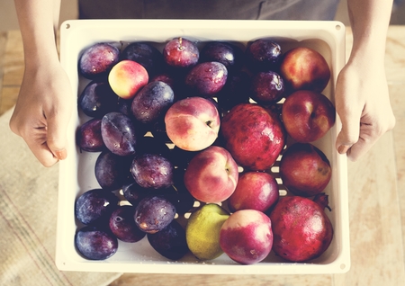 rganic fruits food photography recipe idea