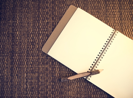 Notebook with pencil design space