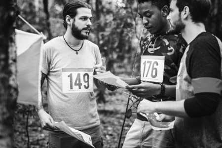 Outdoor orienteering check point activity