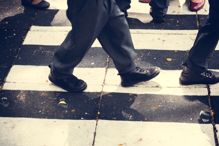 Elementary kids walking to school