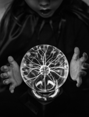 Little fortune teller with a plasma ball