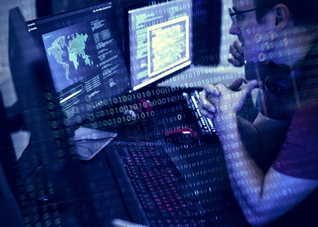 Programmers working on computer program