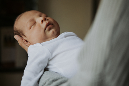 Closeup of a peaceful baby asleep