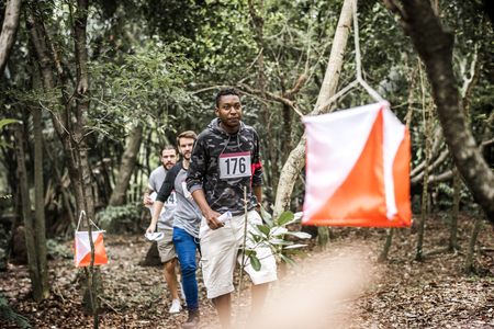 Outdoor orienteering check point activity