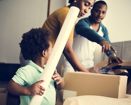 Black family moving in to their new house