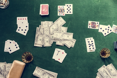 Cash and cards on the table