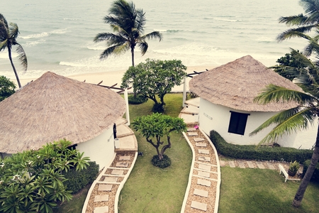 Bungalows at a luxury resort