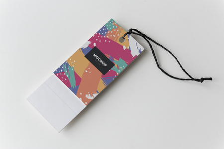 Colorful bookmark tags mockup design